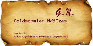 Goldschmied Mózes névjegykártya